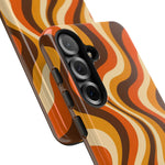 Groovy Wave Lines Retro Art Tough Phone Case