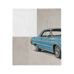 1964 Chevy Impala Illustration  Microfiber Blanket | Classic Car Throw