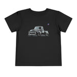 Vintage Truck Toddler Short Sleeve Tee, 1956 Black Ford F100, Kids T-Shirt,