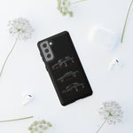 Black GNX Phone Case, Three-View Muscle Car Vector Tough Cover