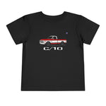 Toddler 1970 Chevy C10 Red & White Pickup Truck T-Shirt, Vintage Retro Tee