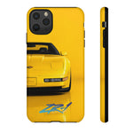 Yellow C4 ZR-1 Car Phone Case | Sports Car Tough Cover