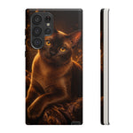 Burmese Golden Sable Portrait Art Tough Phone Case