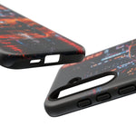 Orange Supra Phone Case, Neon City Night JDM Sports Car Tough Cover