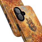 Yorkshire Terrier Jumping in Autumn Leaves Tough Case | Fall Dog Phone Cover