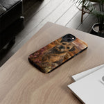 Border Terrier Earthy Watercolor Art Tough Phone Case