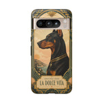 Doberman Art Deco 'La Dolce Vita' Phone Case | Vintage Dog Design
