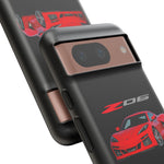 Red C8 Z06 Illustration Phone Case for Vette Owners | Tough Cover