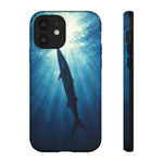 Barracuda Silhouette Phone Case, Sunlit Marine Art Tough Cover