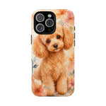Miniature Poodle Whimsical Watercolor Art Tough Phone Case