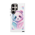 Pastel Panda Phone Case, Glitch Color Block Cover