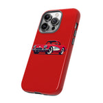 Red Classic Corvette C1 Illustration phone case | Retro Car Tough Case