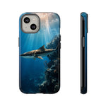 Cobia Reef Phone Case, Shaft of Light Ocean Fishing Tough Cover