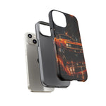 Orange Cuda Phone Case, Rainy City Night Muscle Car Tough Cover