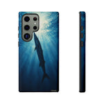 Barracuda Silhouette Phone Case, Sunlit Marine Art Tough Cover