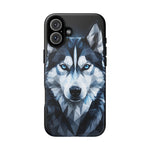 Siberian Husky Geometric Diamond Art Tough Phone Case