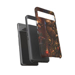 Tabby Cat on Christmas Tree phone case | Tough Case