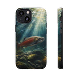 Salmon River Fishing Phone Case, Sunlit Current Cover