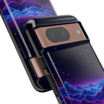 Retro Neon Mountains Phone Case | Vaporwave Galaxy Landscape