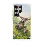 Playful Dog in Meadow Great Dane phone case | Puppy Art Tough Cover