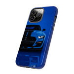 Blue Mustang Art Phone Case, GT500 American Muscle Car Tough Cover for Men