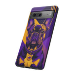French Bulldog Pop-Art Portrait Tough Phone Case - Purple Gold