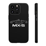 MX-5 Miata White Side Silhouette Tough Phone Case Cover Gift