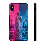 Neon Vaporwave Statue Tough Case | Retro Greek Sculpture Phone Cover