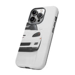White C6 Z06 Front View tough phone case for Sports Car Drivers
