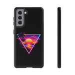 Synthwave Sunset Triangle Phone Case Retro Vaporwave Case