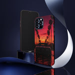 Black Gold Trans Am Sunset Tough Phone Case - Palm Boulevard Art