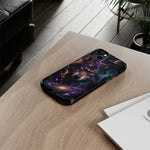 Cosmic Wolf Phone Case, Galaxy Nebula Portrait Tough Cover, Gift
