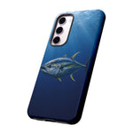 Yellowfin Tuna Phone Case, Deep Blue Water Tough Cover, Gift