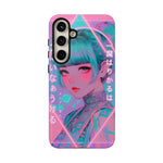 Neon Cyber Geisha phone case | Tough Case