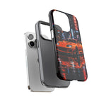 Orange Supra Phone Case, Neon City Night JDM Sports Car Tough Cover