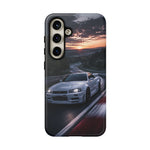 Skyline GT-R R34 White Nurburgring Speed Art Tough Phone Case
