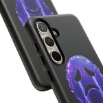 Glitch Sad Face Phone Case, Anime Melt Static Tough Cover