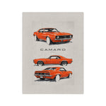 Hugger Orange 1967 Camaro Illustration Blanket Muscle Car Microfiber Throw