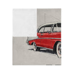1957 Chevy Bel Air Illustration Microfiber Blanket | Classic Car Throw