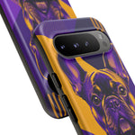 French Bulldog Pop-Art Portrait Tough Phone Case - Purple Gold