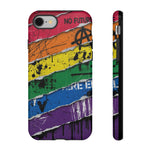 Rainbow Grunge Ripped Stripes phone case | Tough Cases