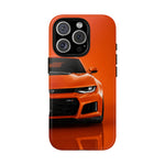 Orange Camaro Phone Case, ZL1 American Muscle Car Tough Cover for Men Gift