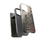 Autumn Temple Steps phone case | Japanese watercolor landscape cover