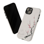 Plum Blossom Ink Wash Phone Case Minimalist Zen Tough Case