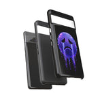 Glitch Sad Face Phone Case, Anime Melt Static Tough Cover