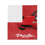 1990 Miata MX-5 Red Microfiber Throw Blanket JDM Roadster Gift