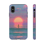 Vaporwave Ocean Sunset Tough Phone Case Cover Gift Art