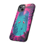 Neon Flamingo Pool Vaporwave Art Tough Phone Case