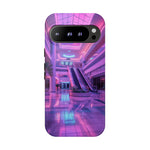 Empty Mall Escalator Vaporwave Art Tough Phone Case