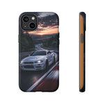 Skyline GT-R R34 White Nurburgring Speed Art Tough Phone Case